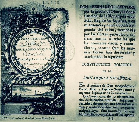 Primera página de la Constitución española de 1912.